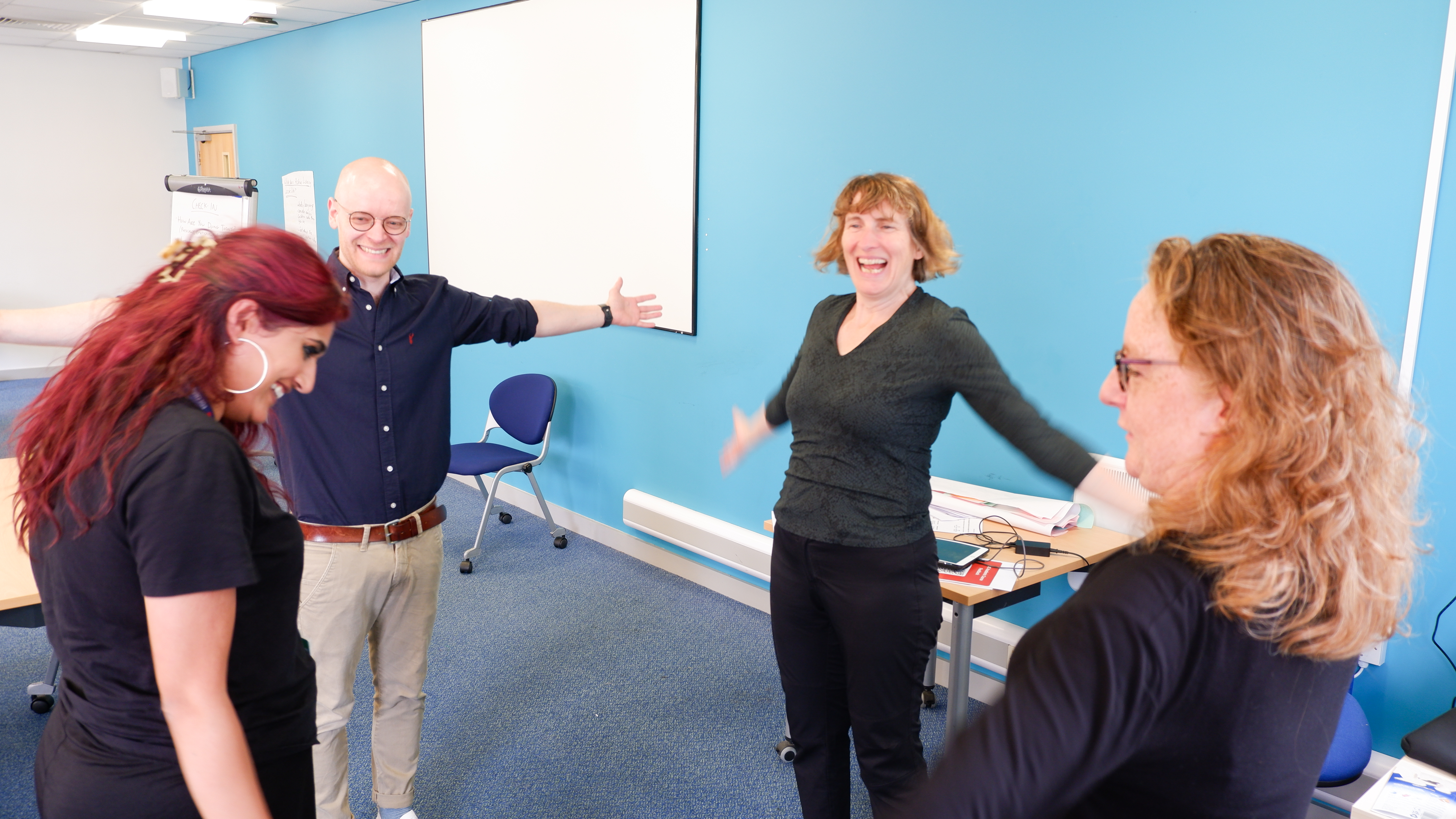 Ste Brown facilitating a workplace improv session